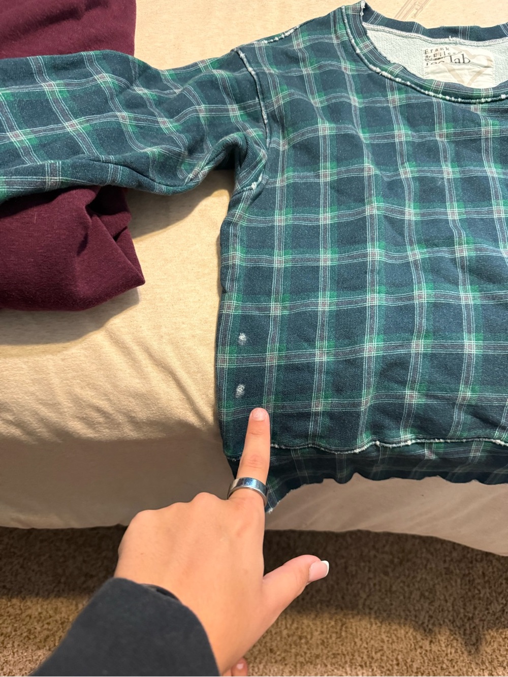 Frank & Eileen Green and Blue Plaid Pullover - Picture 3 of 3
